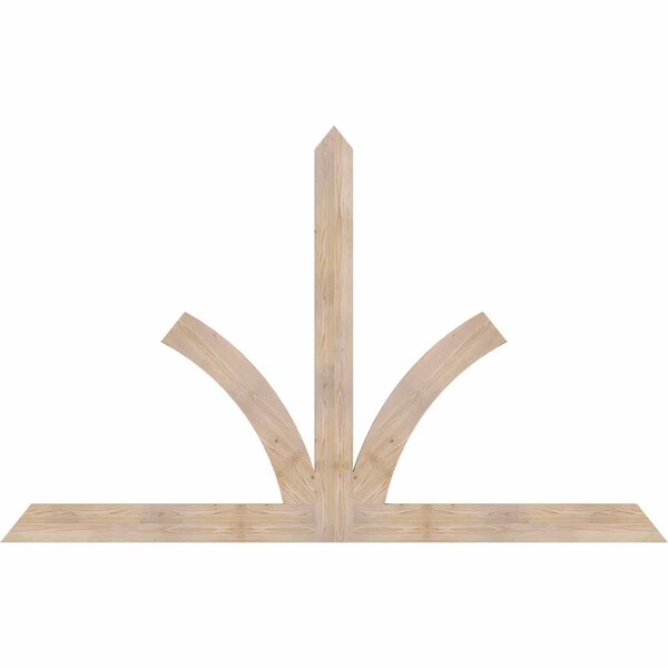 Ekena Millwork Richland Smooth Timber Gable Bracket, Douglas Fir, 96"W x 60"H x 1 1/2"D x 5 1/2"F, 15/12 Pitch GBW096X60X0206RIC00SDF - main